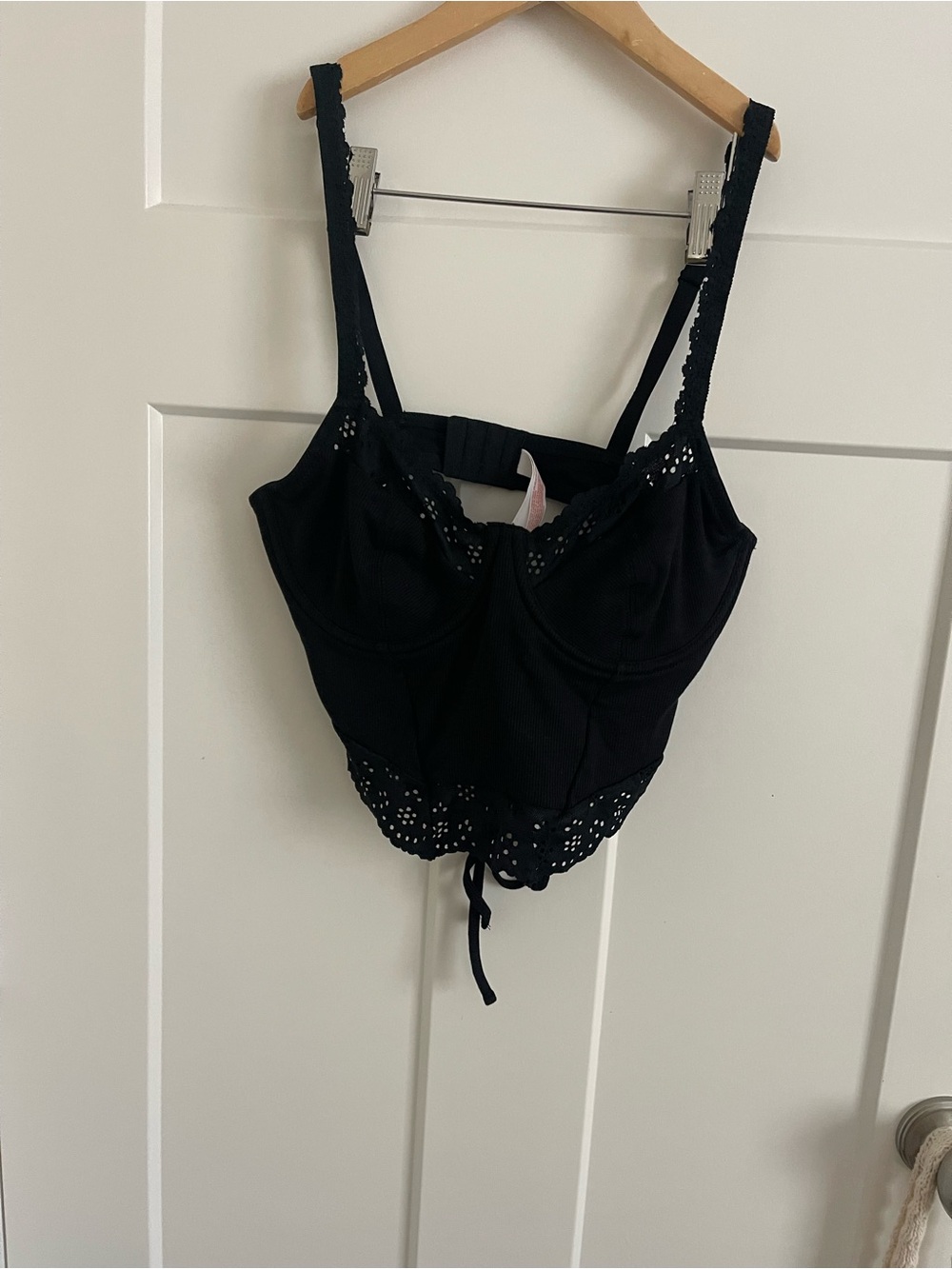 Colsie Black Lace-Trim Bustier - Picture 5 of 5